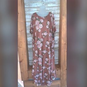 Emelta Pink Floral Maxi Dress